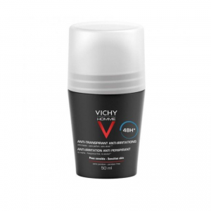 Vichy Homme Déodorant Anti-transpirant Anti-rritations Peaux Sensibles 48H Bille 50ml