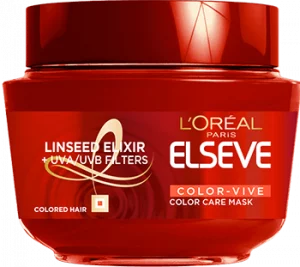 L'Oréal Paris - Masque Soin Protection Couleur - Cheveux Colorés ou Méchés - Enrichi en Pivoine et Filtre UV - Elseve Color-Vive - 310 ml