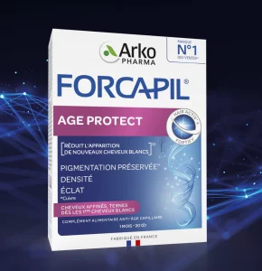 Forcapil Age Protect - Anti-âge pour cheveux Compléments Alimentaire 3 Mois