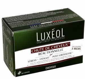 LUXÉOL - Chute De Cheveux - Complément Alimentaire - Favorise La Croissance & Fortifie Les Cheveux  - Fabriqué En France - Programme 1 Mois - 30 Capsules